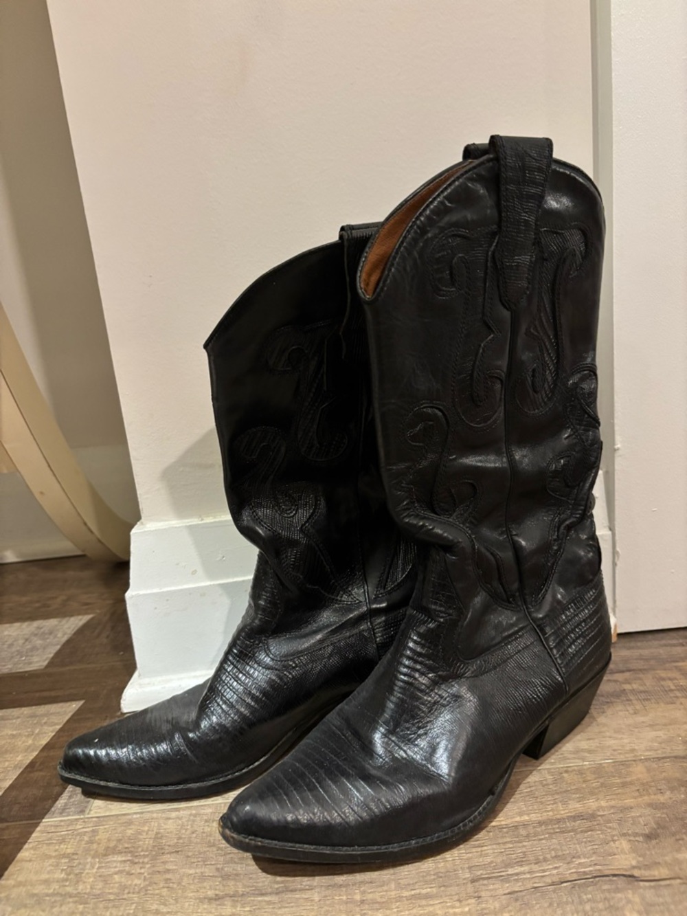 Black Western Heeled Boots